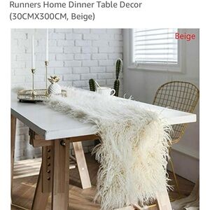 Elegant Beige Table Runner for Home Dining